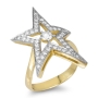 Anbinder Jewelry 14K Yellow Gold Star of Bethlehem Diamond Ring - 2
