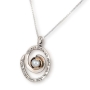  Sterling Silver and 9k Gold Woman of Valor Necklace with Pearl - Proverbs 31:10 - 7
