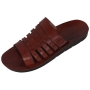 Adam Handmade Brown Leather Jesus Sandals - 1