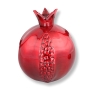 Red Enameled Aluminum Pomegranate Charity Box  - 1