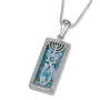 Noa Studios Sterling Silver and Roman Glass Filigree Rectangle Grafted-In Necklace - 1