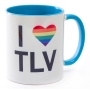 Barbara Shaw 'I Love Tel Aviv' Rainbow Heart Mug  - 1