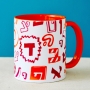 Barbara Shaw Hebrew Alphabet Mug (Choice of Colors) - 2