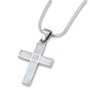Sterling Silver and Mother of Pearl Cross Necklace - 1