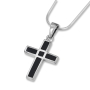 Sterling Silver and Onyx Cross Necklace  - 2