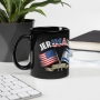 Jerusalem and USA - United We Stand Glossy Black Mug - 3