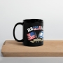 Jerusalem and USA - United We Stand Glossy Black Mug - 4