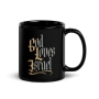 God Loves Israel - Black Mug - 3