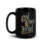 God Loves Israel - Black Mug - 5