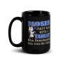 Moses the First Man To Download from the Cloud - Black Glossy Mug - 5