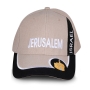 Black and Beige Jerusalem Baseball Cap - 1