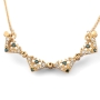 Anbinder Jewelry 14K Yellow Gold Jerusalem Cross Necklace with Blue Diamonds - 3