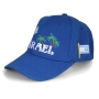 Blue Israel Baseball Cap with Flag and Palm Trees - 2