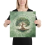 Majestic Tree of Life Print on Canvas in Green - 3