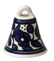 Armenian Ceramic Bell with Blue and White Flower Motif - 1