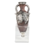 Ceramic Wine Pitcher With Sterling Silver-Plated Design - 1