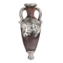 Ceramic Wine Pitcher With Sterling Silver-Plated Design - 2