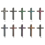 Crossina Designs Gray Concrete Color Filled Roman Cross Wall Hanging (Choice of Color) - 11