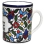 Armenian Ceramics Multicolored Flowers "Shalom" Coffee Mug - 1
