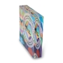 Jordana Klein Multicolored Glass Cube With Circular Home Blessing (Hebrew/English) - 3