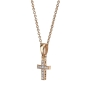 Yaniv Fine Jewelry 18K Gold Latin Cross Pendant With Diamond Accent (Variety of Colors) - 6