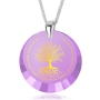 Cubic Zirconia Tree of Life Necklace Micro-Inscribed With 24K Gold (Genesis 2:9) - 6