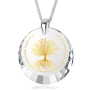 Cubic Zirconia Tree of Life Necklace Micro-Inscribed With 24K Gold (Genesis 2:9) - 8