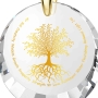 Cubic Zirconia Tree of Life Necklace Micro-Inscribed With 24K Gold (Genesis 2:9) - 9