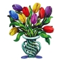 David Gerstein Colorful Tulips in a Vase Signed Sculpture  - 2