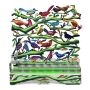 David Gerstein Steel Colorful Birds on Branches Double Sided Hanukkah Menorah Sculpture - 1