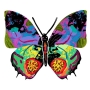 David Gerstein Double Sided Hadar Butterfly Signed Metal Wall Hanging  - 2