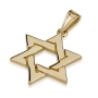Ben Jewelry Deluxe 14K Gold Classic Star of David Pendant with Interlocked Design - 1