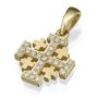 Yaniv Fine Jewelry Diamond-Accented 18K Gold Jerusalem Cross (Variety of Colors) - 3