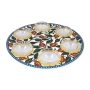 Dorit Judaica Stainless Steel Cutout Pomegranate Passover Seder Plate with Glass Bowls - 2