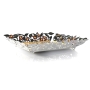 Dorit Judaica Metal Tray with Yellow Pomegranates and Leaves - 2
