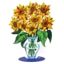 Double-Sided Sunflowers Sculpture by David Gerstein (Signed by Artist) - 1