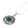 Sterling Silver Vintage Necklace with Eilat Stone - 2
