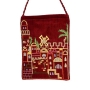 Yair Emanuel Embroidered Passport Bag with Jerusalem Design - 3