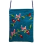 Yair Emanuel Embroidered Passport Bag with Bird and Pomegranate Design - Color Option - 2