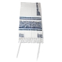 Yair Emanuel Fully Embroidered Cotton Jerusalem Prayer Shawl Set - Blue - 2