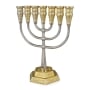 Elegant Seven-Branched Jerusalem Temple Menorah (Choice of Colors) - 3