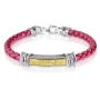 Leather, Gold, and Sterling Silver Woman of Valor Bracelet (Variety of Colors) - Proverbs 31:10 - 1