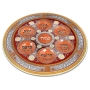 Turkish Style Ornate Glass Passover Seder Plate (Gold, Silver and Bronze) - 1