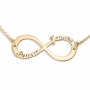 Gold-Plated English/Hebrew Infinity Name Bracelet - 1