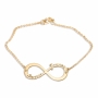 Gold-Plated English/Hebrew Infinity Name Bracelet - 2