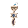 Grafted-In (Messianic) Wooden Wall Hanging with Natural Colored Stones from the Holy Land - 2