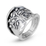 Heavy Sterling Silver Tree of Life Ring - 2
