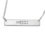 Sterling Silver or Gold-Plated Bar Block Name Necklace - 1