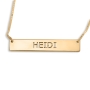 Sterling Silver or Gold-Plated Bar Block Name Necklace - 2