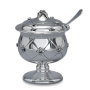Hazorfim Chentarosa Collection 925 Sterling Silver Stemmed Honey Pot  - 1